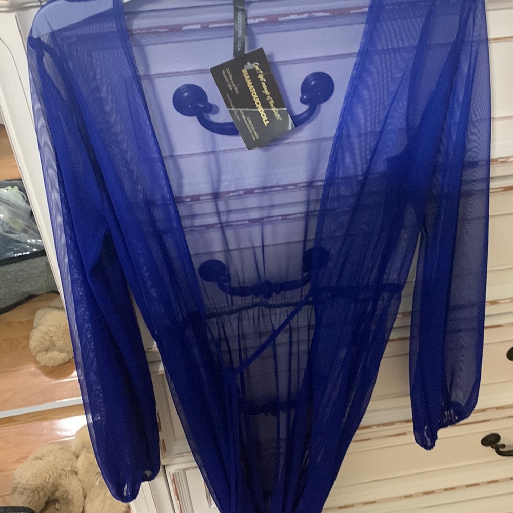 Blue beach cover-up